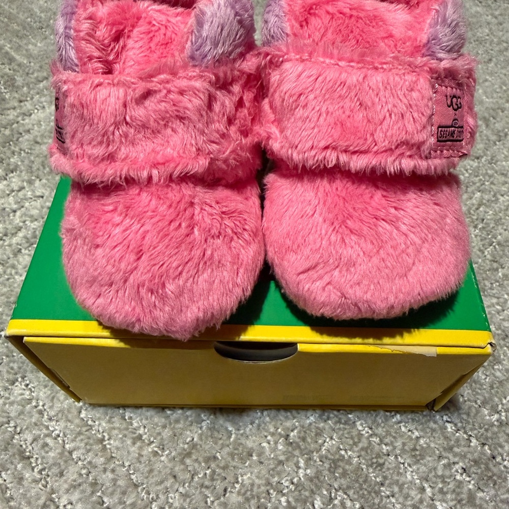 UGG Fuzzy Pink Baby Booties